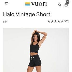 Vuori Halo Vintage Short Black Heather Small